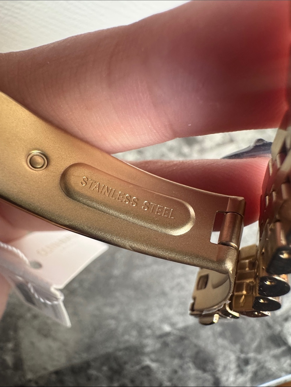 OLIVIA BURTON Gold-Tone Square Bracelet Watch with White Dial - Picture 9 of 11